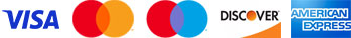Visa, Mastercard, Discover and American Express